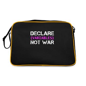 Hacker Coder Computerfreak Nerd Hacking Geschenk - Retro Tasche - Schwarz/Gold - Hinten