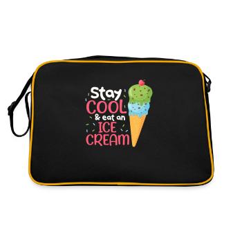 Crème glacée Crème glacée Crème glacée Cadeau d’été - Sac Retro - noir/or - Dos