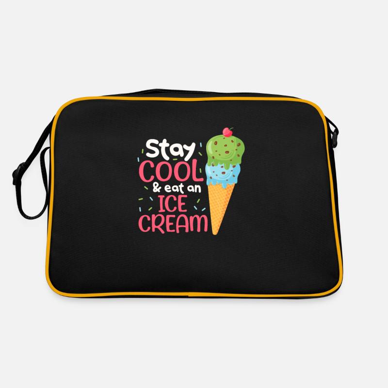 Eiscreme Eis Eiskrem Ice Cream Sommer Geschenk Retro Tasche