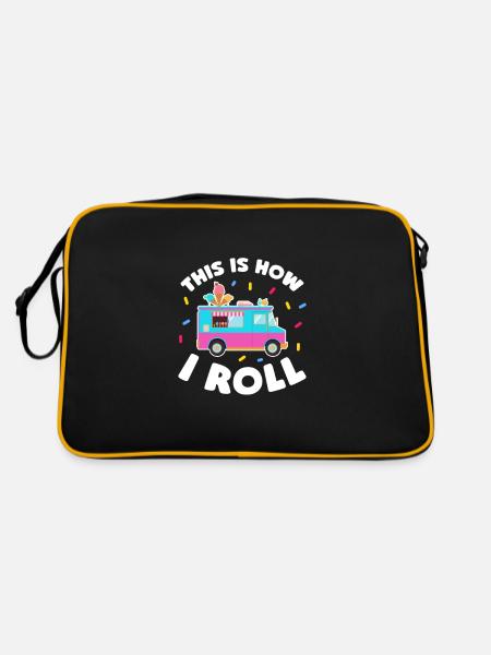 Crème glacée Crème glacée Crème glacée Cadeau d’été - Sac Retro - noir/or - Dos