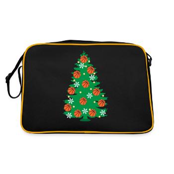 Basketball Christmas Tree Basket Hunter Fest - Retro Bag - black/gold - Back
