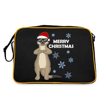 Merry Slothmas – Salutations de Noël paresseux - Sac Retro - noir/or - Dos