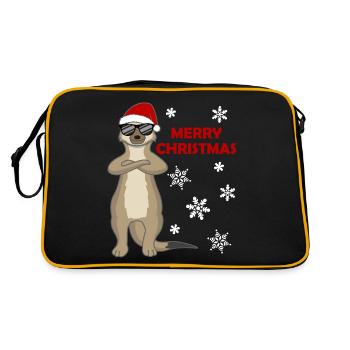 Merry Slothmas – Salutations de Noël paresseux - Sac Retro - noir/or - Dos