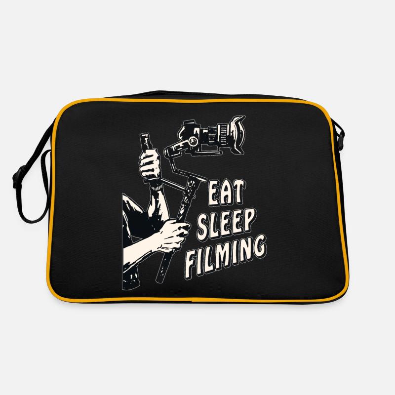 CAMERA EATING SLEEPING FILMING Retro Bag
