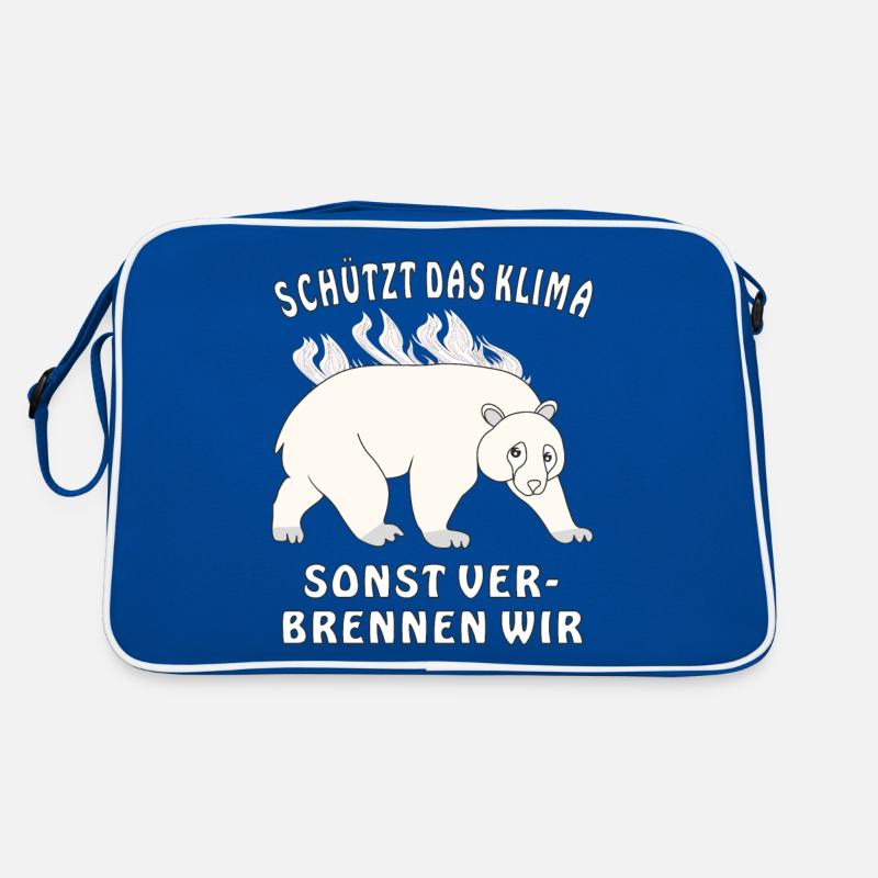 EISBÄR SCHÜTZT DAS KLIMA Retro Tasche