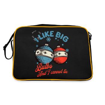 I like Big Bulbs and I cannot lie - Weihnachten - Retro Tasche - Schwarz/Gold - Hinten