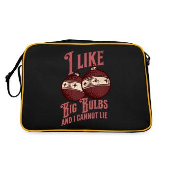 I like Big Bulbs and I cannot lie - Weihnachten - Retro Tasche - Schwarz/Gold - Hinten