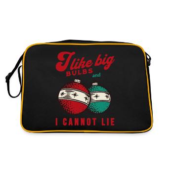 I like Big Bulbs and I cannot lie - Weihnachten - Retro Tasche - Schwarz/Gold - Hinten