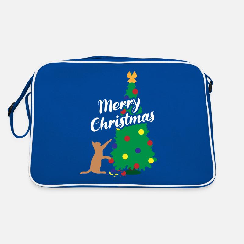 Katzenspaß Weihnachtsbaum Festlicher Schabernack Retro Tasche