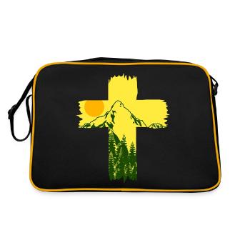 Croix de montagnes de Jésus-Christ - Sac Retro - noir/or - Dos