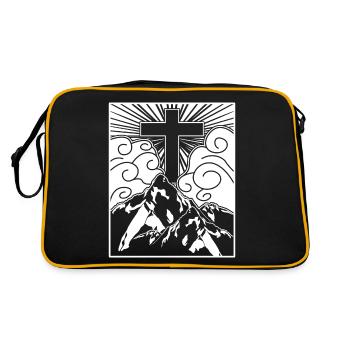 Croix Jésus-Christ Christianisme - Sac Retro - noir/or - Dos