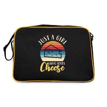 Cheese Cheesecake Food Gift - Retro Bag - black/gold - Back