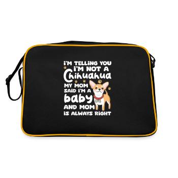 Chihuahua chien chien école chien propriétaire cadeau - Sac Retro - noir/or - Dos