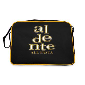 aldente ALL PASTA - Retro Tasche - Schwarz/Gold - Hinten