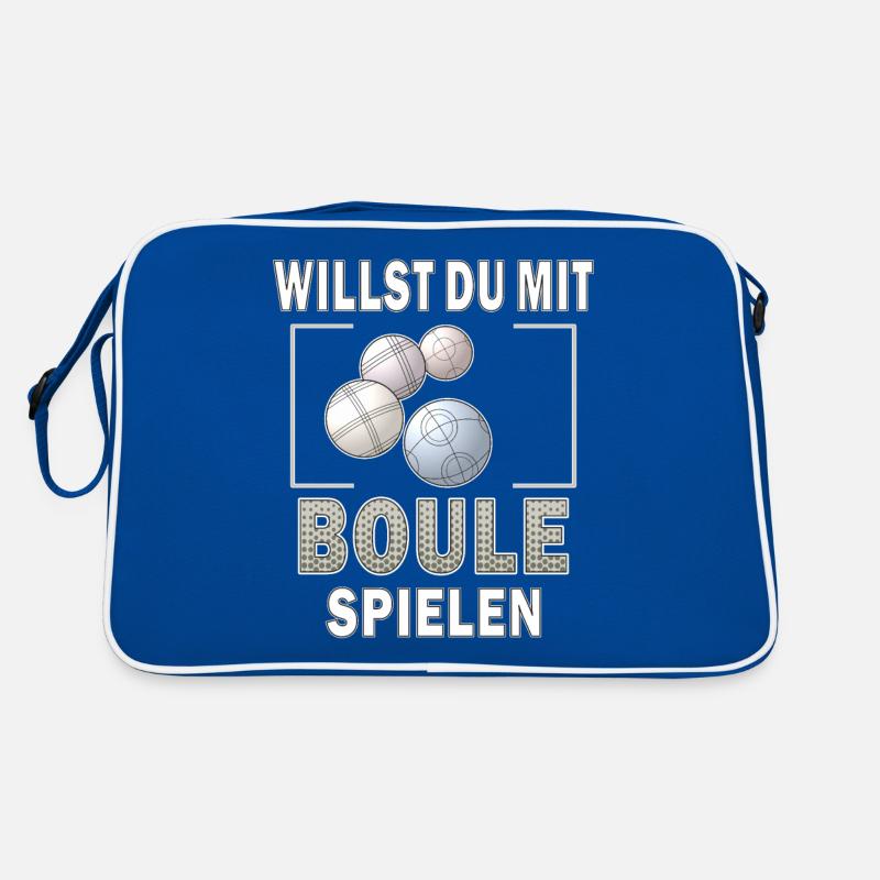 WILLST DU MIT BOULE SPIELEN Retro Tasche