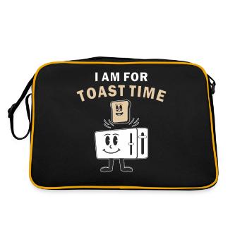 TOASTER I AM FOR TOAST TIME - Retro Bag - black/gold - Back