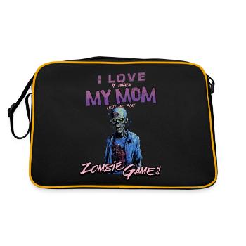 I love my Mom Zombie Video Games for Gamers Gamers - Retro Bag - black/gold - Back