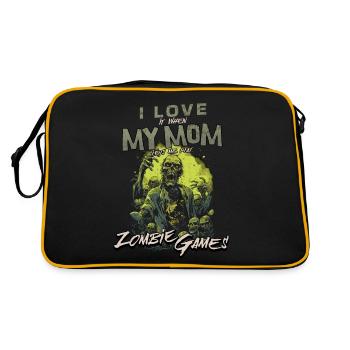 I love my Mom Zombie Video Games for Gamers Gamers - Retro Bag - black/gold - Back