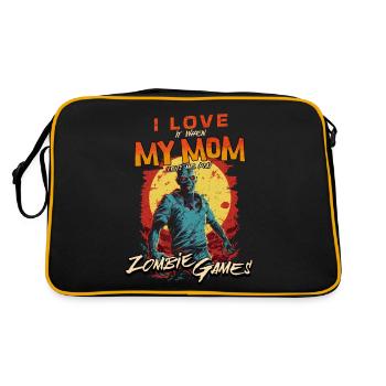 I love my Mom Zombie Video Games for Gamers Gamers - Retro Bag - black/gold - Back