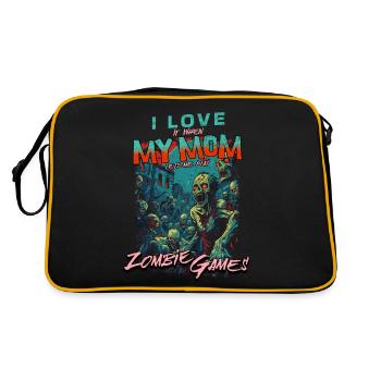 I love my Mom Zombie video games for gamers - Retro Bag - black/gold - Back