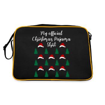 Forest Christmas with Hats Official Sleep Shirt - Retro Bag - black/gold - Back