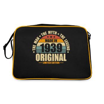 Vintage 1939: Legendary 85th Birthday Gift - Retro Bag - black/gold - Back