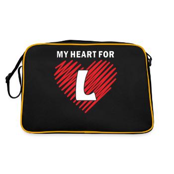 MY HEART FOR L - Retro Bag - black/gold - Back