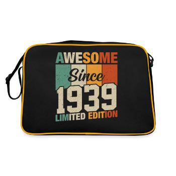 Vintage 1939: Legendary 85th Birthday Gift - Retro Bag - black/gold - Back