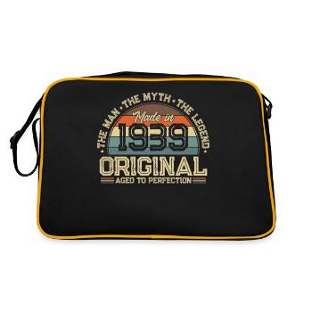 1939: Vintage Legend for 85th Birthday - Retro Bag - black/gold - Back