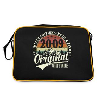 Unforgettable 2009: Vintage Birthday Shirt - Retro Bag - black/gold - Back