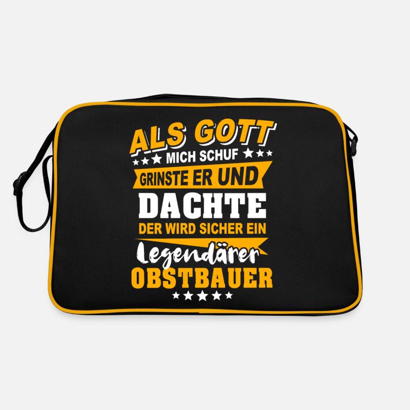 Obstbauer Sprüche Retro Tasche