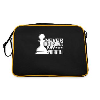 Chess Chessboard Checkmate Chess Player - Retro Bag - black/gold - Back