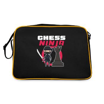 Chess Chessboard Checkmate Chess Player - Retro Bag - black/gold - Back