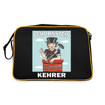 SCHLOTFEGER SCHORNSTEINKEHRER - Retro Tasche - Schwarz/Gold - Hinten
