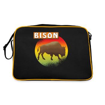 BISON - Retro Bag - black/gold - Back