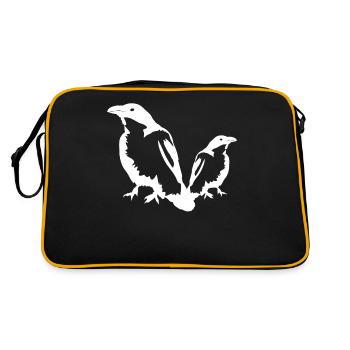 Ravens Crows Crow Raven - Retro Bag - black/gold - Back