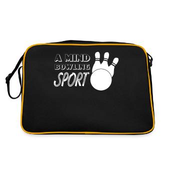 Bowling Ball and Bowling Pin - Retro Bag - black/gold - Back