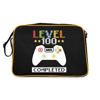 Level 100 Days Completed - 100 Days of School - Retro Bag - black/gold - Back