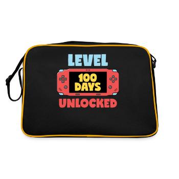 Level 100 Days Unlocked - 100 Days of School - Retro Bag - black/gold - Back