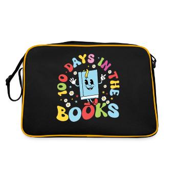 100 jours dans les livres - Schüler 100 jours d’école - Sac Retro - noir/or - Dos