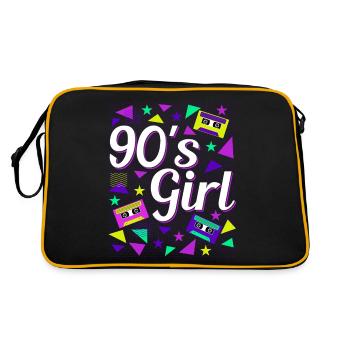 Rétro des années 90 Girl Power Style Pop Culture - Sac Retro - noir/or - Dos