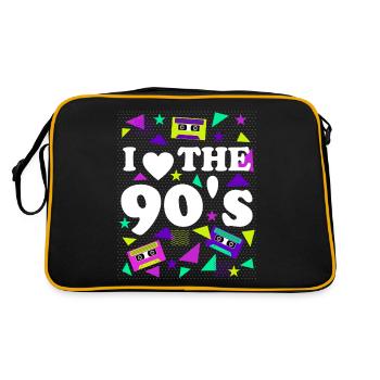 des années 90 amour violet rétro look - Sac Retro - noir/or - Dos