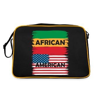 Unity in Diversity Flags Motif Art - Retro Bag - black/gold - Back