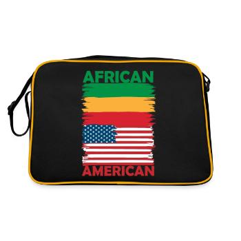 Fusion du drapeau de la fierté afro-américaine - Sac Retro - noir/or - Dos