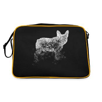 French Bulldog Bouledogue Français - Retro Bag - black/gold - Back