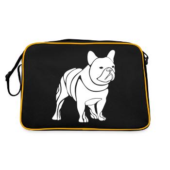 Bouledogue Français French Bulldog - Retro Bag - black/gold - Back