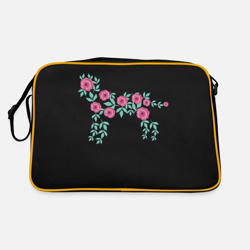 Labrador Retriever Fleurs Chien Sac Retro