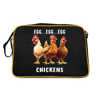 POULE OEUF POULES - Sac Retro - noir/or - Dos