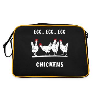 POULE OEUF POULES - Sac Retro - noir/or - Dos