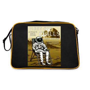 ASTRONAUT DECK CHAIR FIRST OFF CHILLS - Retro Bag - black/gold - Back